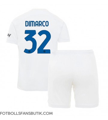 Inter Milan Federico Dimarco #32 Replika Bortatröja Barn 2023-24 Kortärmad (+ Korta byxor)